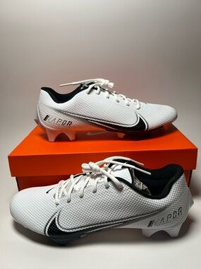 Nike Vapor Edge Speed 360 Football Cleats White Black Mens Size 11.5